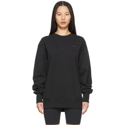 Shop Nike Black Classic Fleece Sportswear Sweatshirt In 010 Black/off Noir