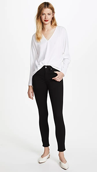 Shop Paige Transcend Margot Ultra Skinny Jeans In Black Shadow