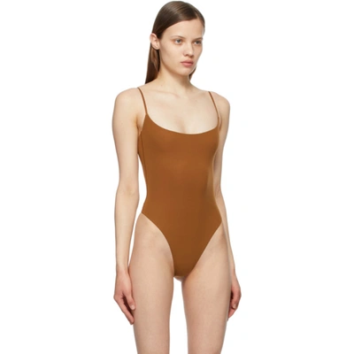 Shop Skims Brown Fits Everybody Cami Bodysuit In Copper