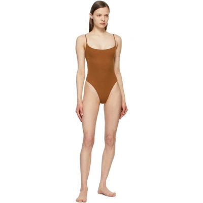 Shop Skims Brown Fits Everybody Cami Bodysuit In Copper