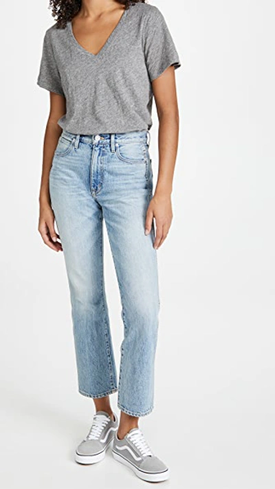 Shop Madewell Whisper Cotton V-neck Tee Iron