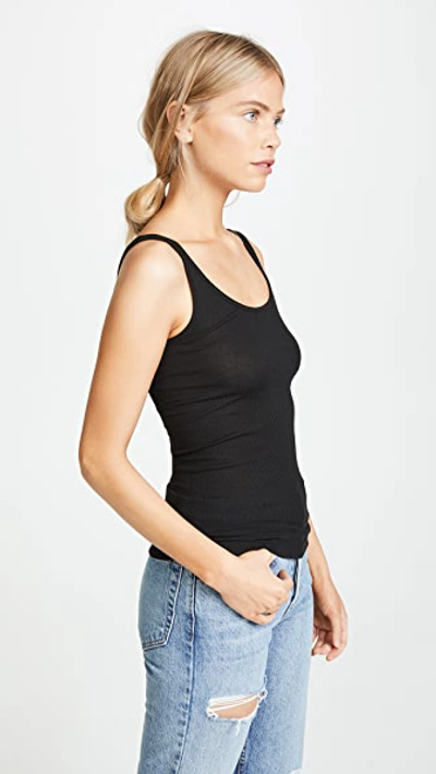 Shop Vince Scoop Neck Tank In Black