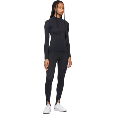 Shop Norba Black Velour Long Sleeve Sport Top