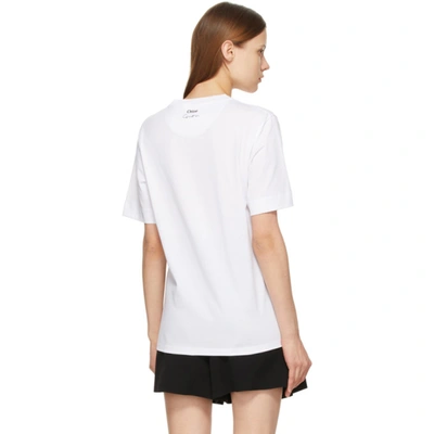 Shop Chloé White Corita Kent Edition 'now!' T-shirt In 101 White