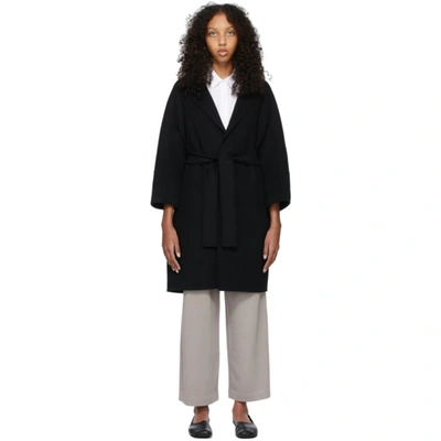 Shop 's Max Mara Black Wool Arona Coat In 013 Black