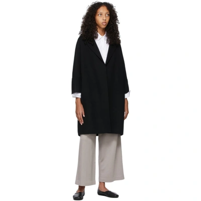 Shop 's Max Mara Black Wool Arona Coat In 013 Black