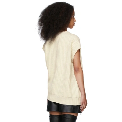 Shop Stella Mccartney Off-white Cashmere Crewneck Sweater In 9002 Ivory