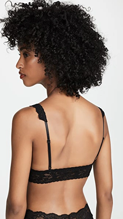 Hanky Panky Signature Lace Padded Crossover Bralette In Black