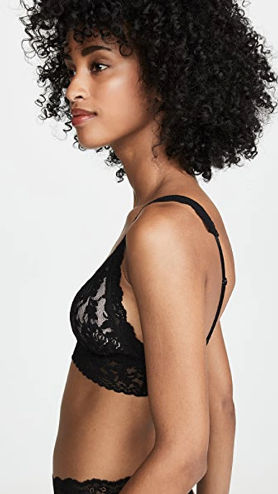 Hanky Panky Signature Lace Padded Crossover Bralette In Black