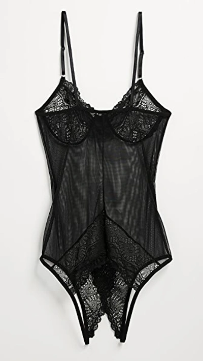 Only Hearts Whisper Sweet Nothings Coucou Bodysuit In Black