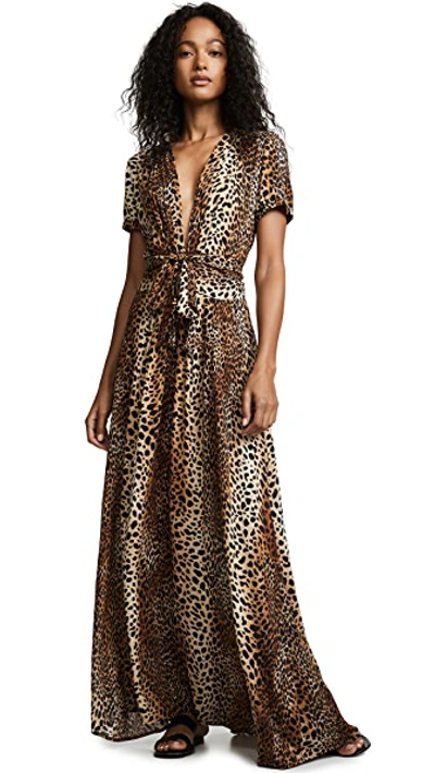 Shop Melissa Odabash Lou Dress In Cheetah