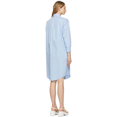 Shop Gucci Blue Cauliflower Shirt Dress In 4990 Sky Bl