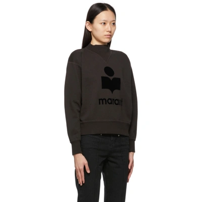 Shop Isabel Marant Étoile Black Mock Neck Moby Sweatshirt In 02fk Faded Black