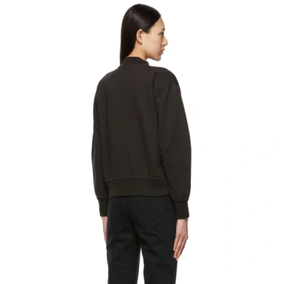 Shop Isabel Marant Étoile Black Mock Neck Moby Sweatshirt In 02fk Faded Black