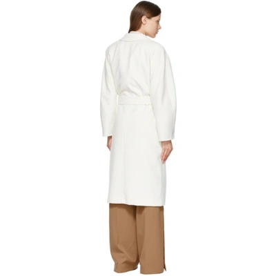 Shop Max Mara White Madame Icon Coat In 021 White