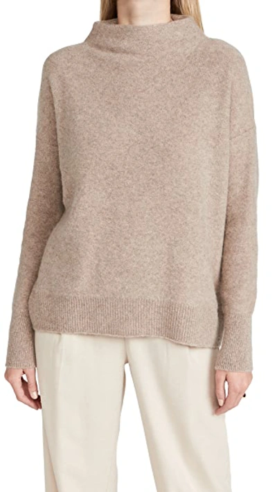 Shop Vince Boiled Funnel Neck Cashmere Pullover