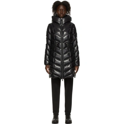 Shop Moncler Black Down Marus Coat In 999 Black