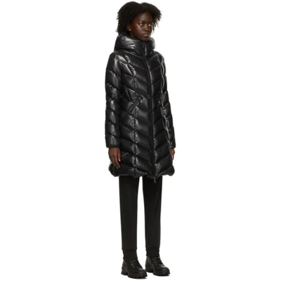 Shop Moncler Black Down Marus Coat In 999 Black