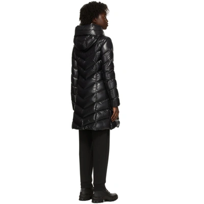 Shop Moncler Black Down Marus Coat In 999 Black