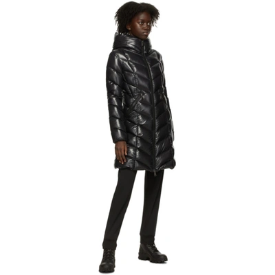 Shop Moncler Black Down Marus Coat In 999 Black