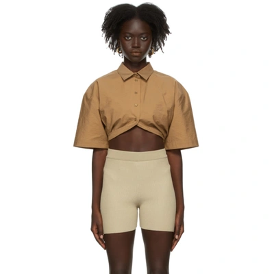 Shop Jacquemus Beige La Montagne 'la Chemise Ballu' Shirt In 150 Beige