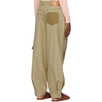 Shop Loewe Beige Balloon Trousers In 3550 Sweet Caramel