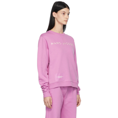 Shop Marc Jacobs Pink 'the Sweatshirt' Sweatshirt In 957 Cyclame