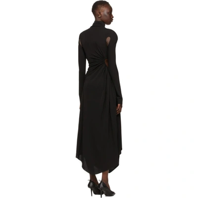 Shop Off-white Black Viscose Panel Dress