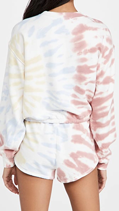 Shop Z Supply Britton Tie Dye Cropped Pullover In White