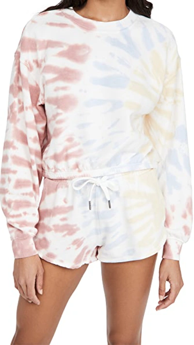 Shop Z Supply Britton Tie Dye Cropped Pullover In White