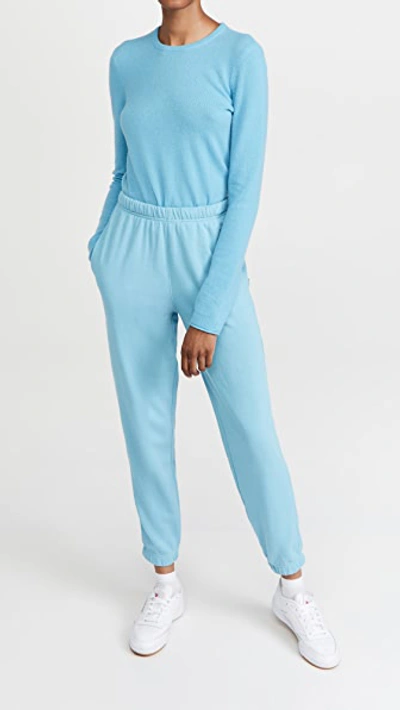 Shop Atm Anthony Thomas Melillo French Terry Pull On Pants In Ocean Blue