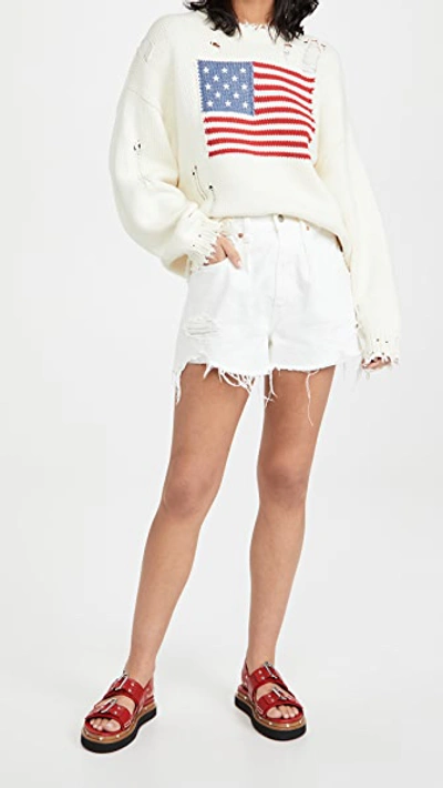Shop Denimist Brooke Shorts In White