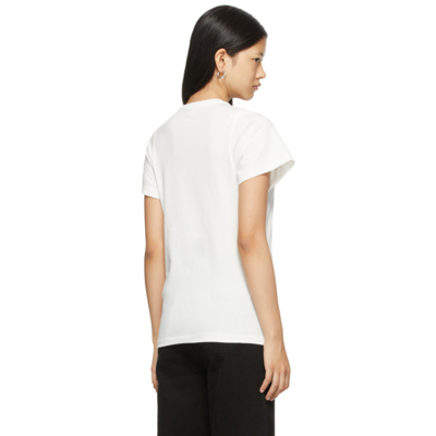 Shop Totême Off-white Curved Seam T-shirt In 110 Off-white