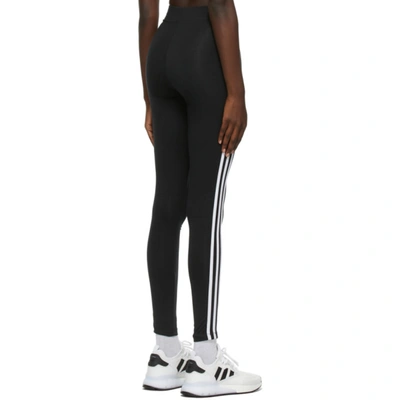 Shop Adidas Originals Black Adicolor Classics 3-stripes Leggings