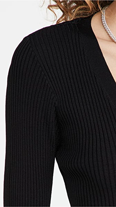 Staud Cargo Bicolor Button-down Sweater In Black/white