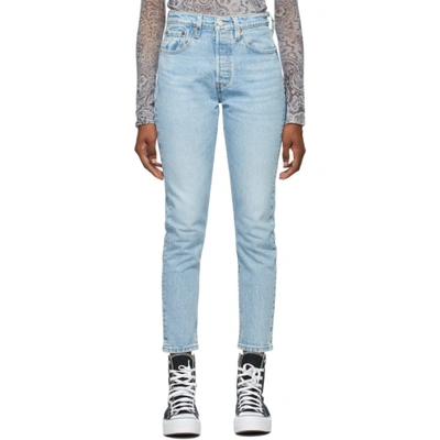 Shop Levi's Blue Denim 501 Skinny Jeans In Tango Light