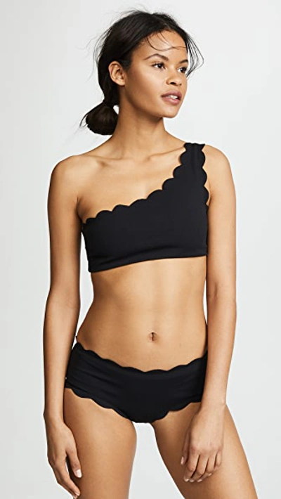 Shop Marysia Spring Scalloped Bottoms In Black