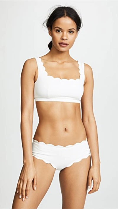 Shop Marysia Spring Scalloped Bottoms In Coconut