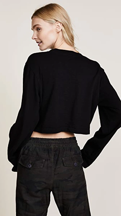 Shop Cotton Citizen Tokyo Crop Top In Jet Black