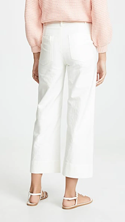 Apiece Apart Classic High Rise Wide Leg Merida Pant In Cream