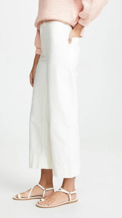 Apiece Apart Classic High Rise Wide Leg Merida Pant In Cream