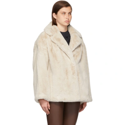 Shop Stand Studio Off-white Faux-fur Savannah Jacket In 96000 Off White