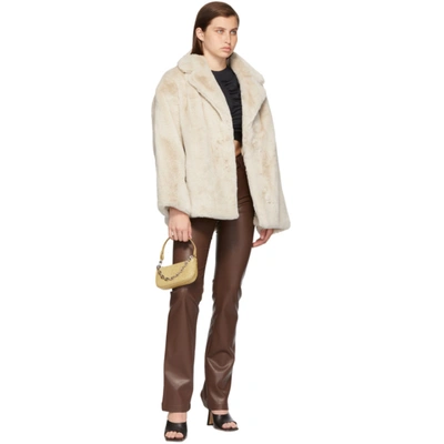 Shop Stand Studio Off-white Faux-fur Savannah Jacket In 96000 Off White