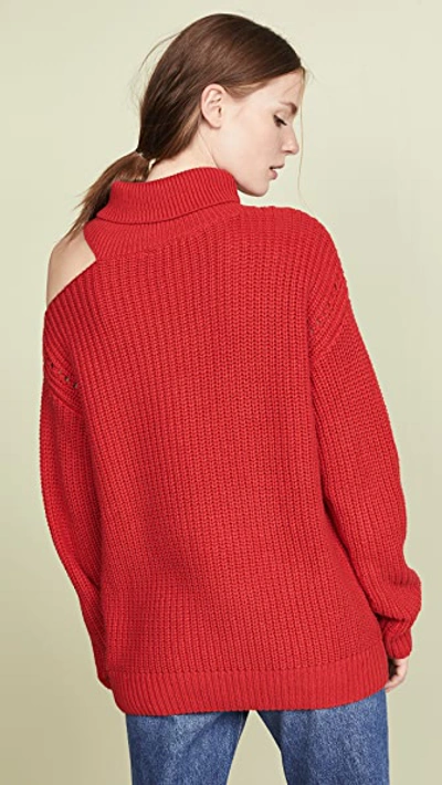 Shop Astr Sepulveda Sweater Cherry Red