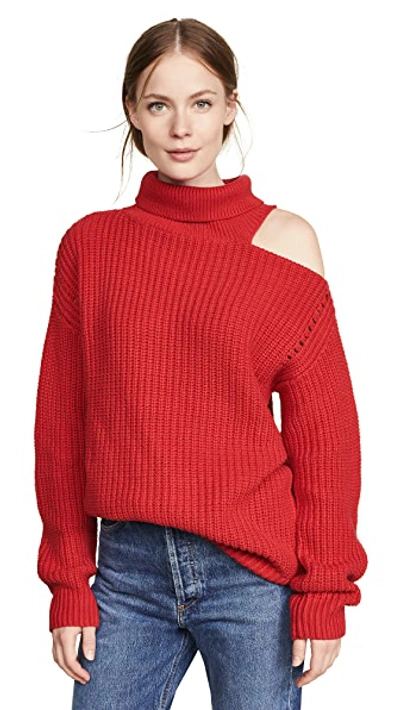Shop Astr Sepulveda Sweater Cherry Red