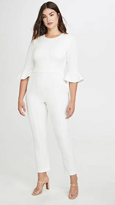 Shop Black Halo Brooklyn Jumpsuit White