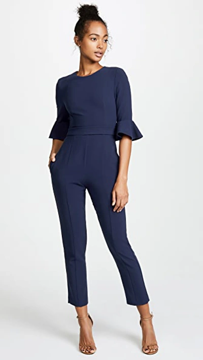 Black Halo Brooklyn 3/4-bell-sleeve Jumpsuit In Pacific Blue | ModeSens