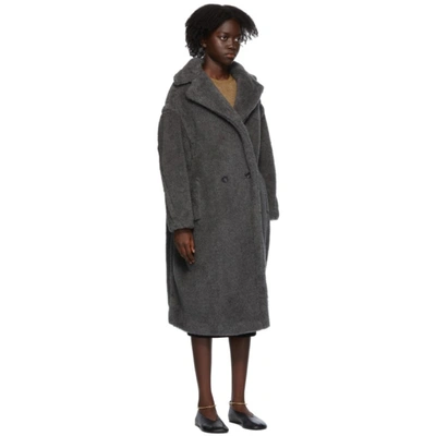 Shop Max Mara Grey Alpaca & Silk Teddy Bear Icon Coat In 001 Medium Grey
