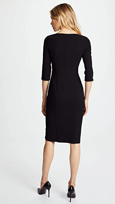 Black Halo Marissa Zip Slit Sheath Dress In Black