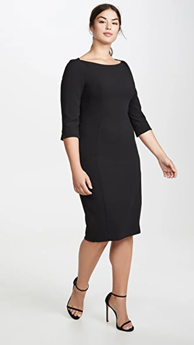 Black Halo Marissa Zip Slit Sheath Dress In Black